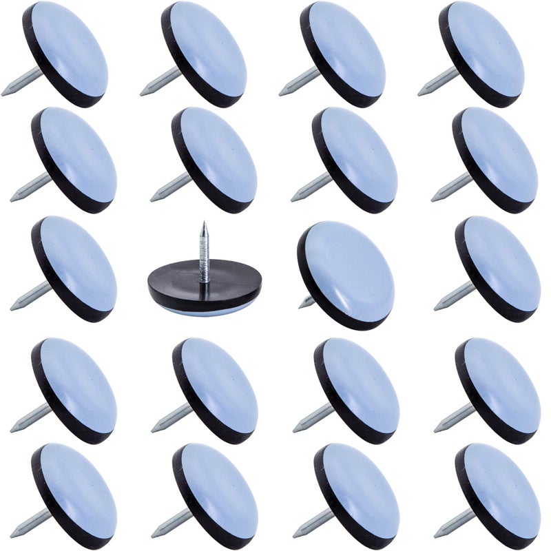 CSFMC Teflon Furniture Sliders Pads,Table/Chair/Cabinet/Sofa Small Size PTFE Glides,Nail on Furniture Legs by Protect The Floor,Heavy Duty Furniture Sliding Block (1 inch(25mm) Base 20 Pack) - Image 1